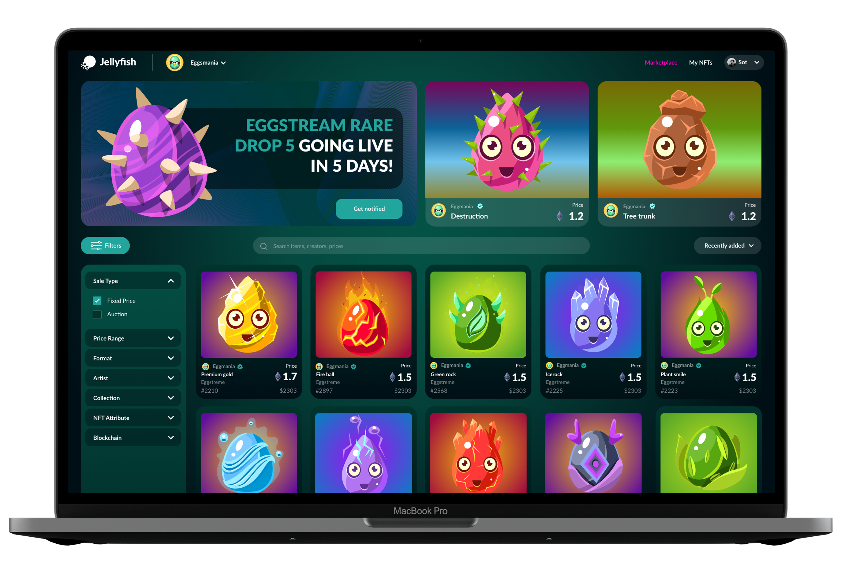 NFT Marketplace example